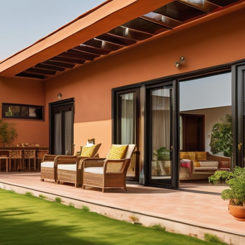 재생 가능 에너지 - **Prompt 1: Solar-Powered Home in Pakistan**
    "A vibrant, sunny day scene featuring a modern, wel...